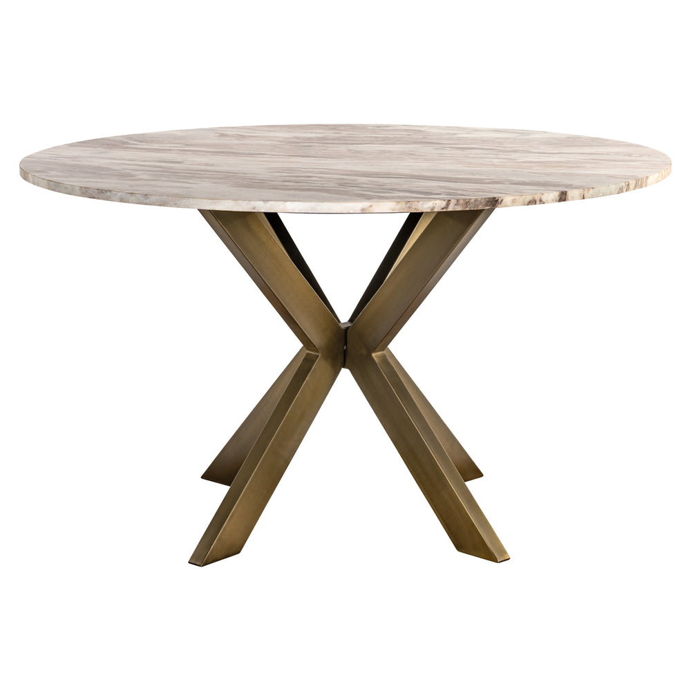 Masă dining Bottega, blush bej, Ø 140 cm