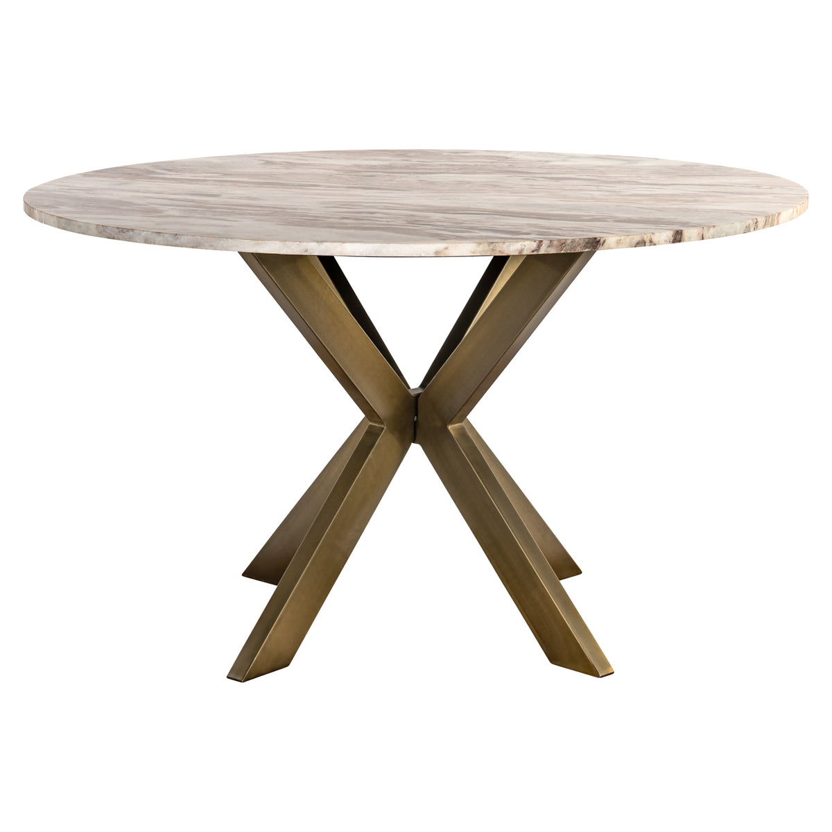 Masă dining Bottega, blush bej, Ø 140 cm