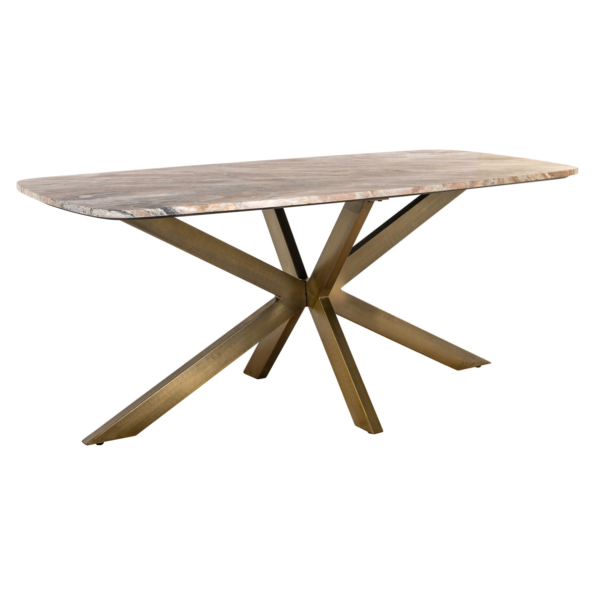 Masă dining Bottega, blush bej, oval danez, 190 cm