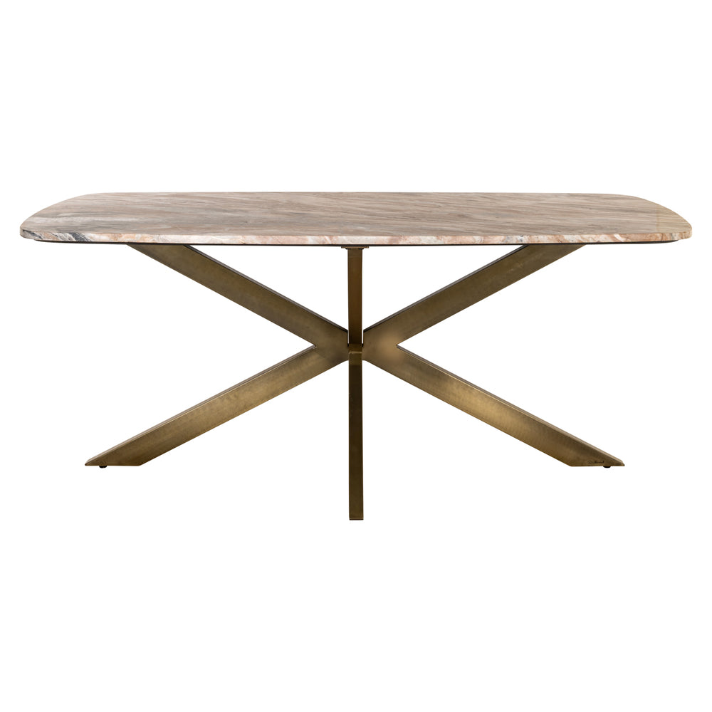 Masă dining Bottega, blush bej, oval danez, 220 cm