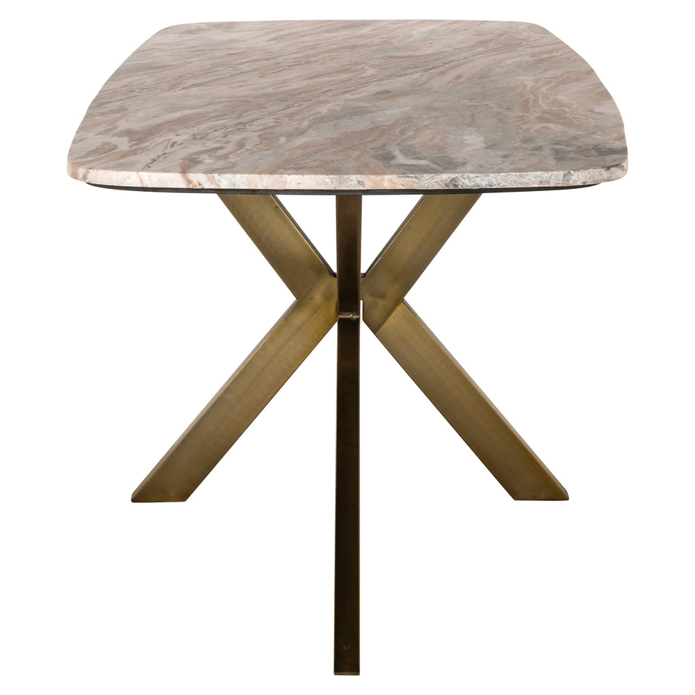 Masă dining Bottega, blush bej, oval danez, 220 cm