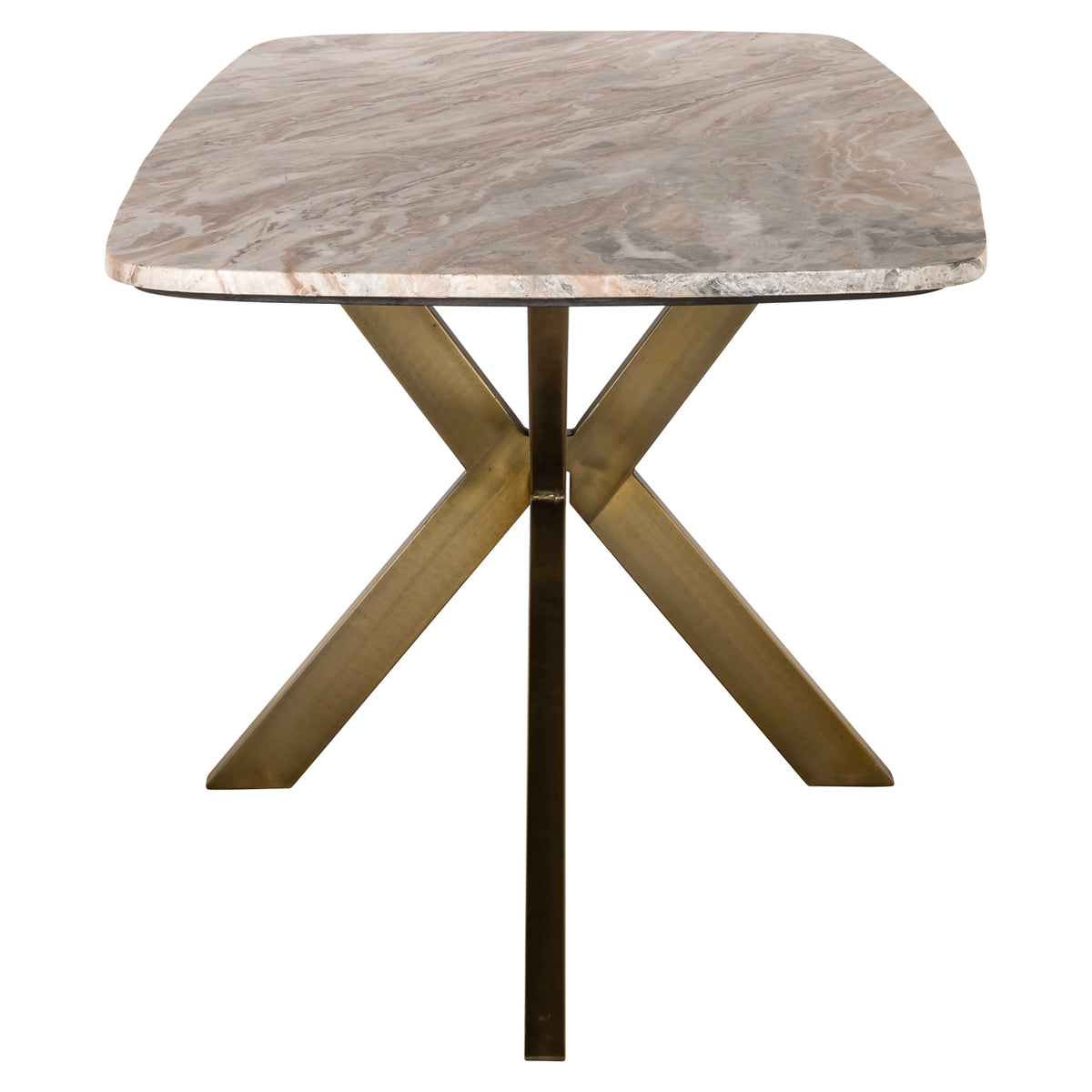 Masă dining Bottega, blush bej, oval danez, 220 cm