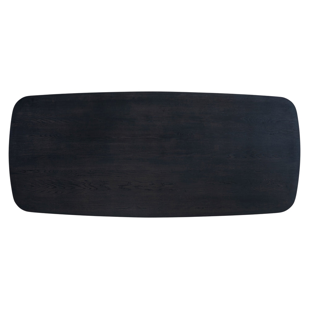 Masă dining Cambon, dark coffee, oval danez, 230 cm