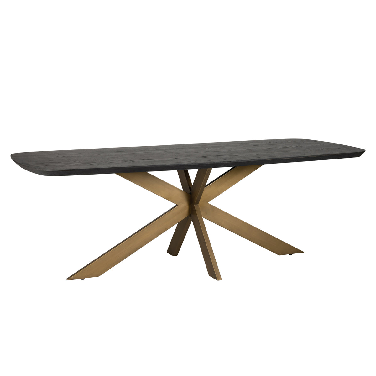 Masă dining Cambon, dark coffee, oval danez, 280 cm