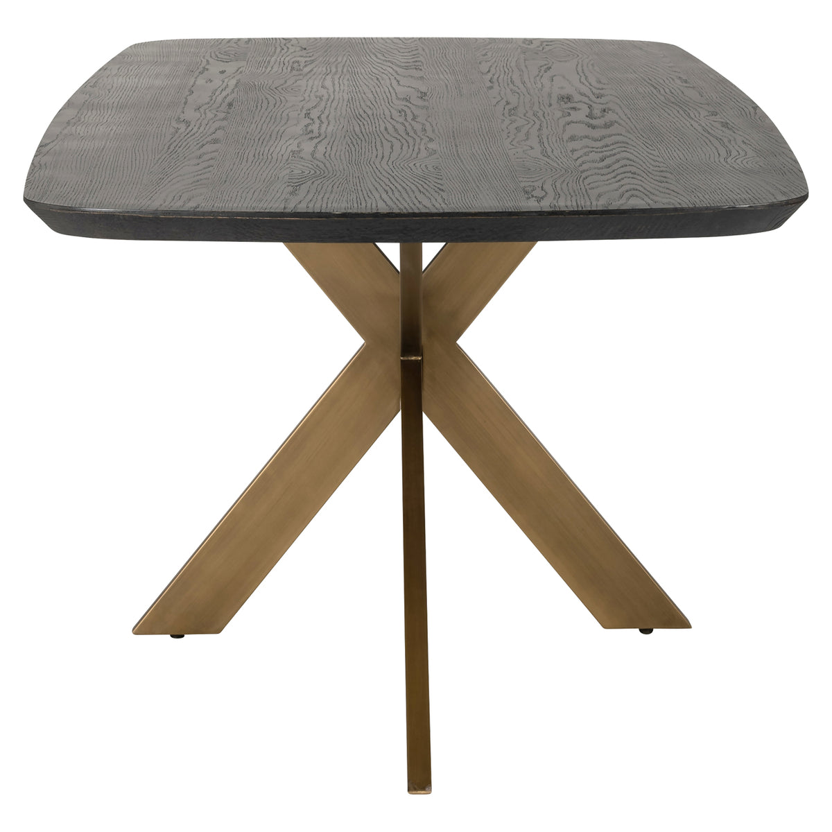 Masă dining Cambon, dark coffee, oval danez, 280 cm