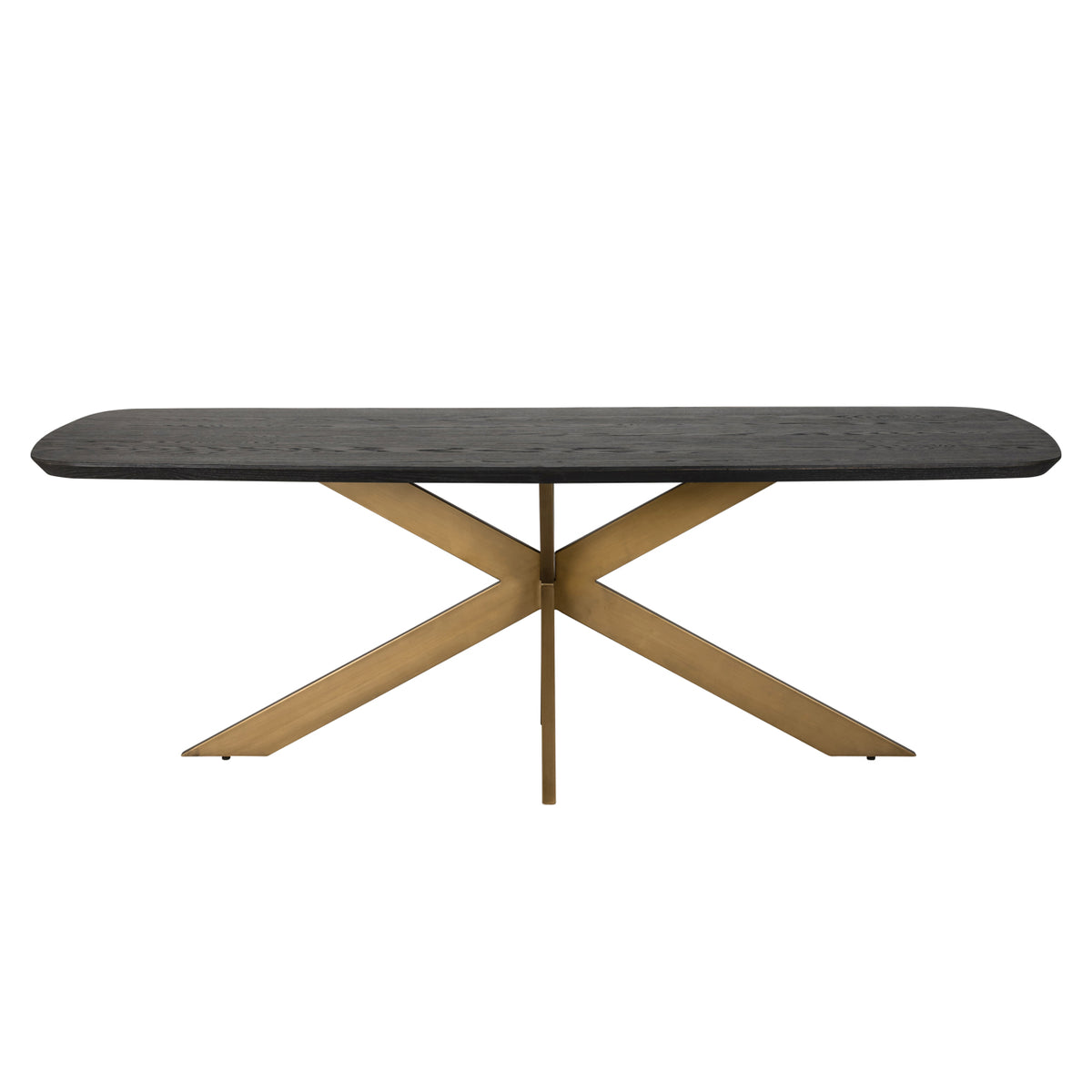 Masă dining Cambon, dark coffee, oval danez, 280 cm