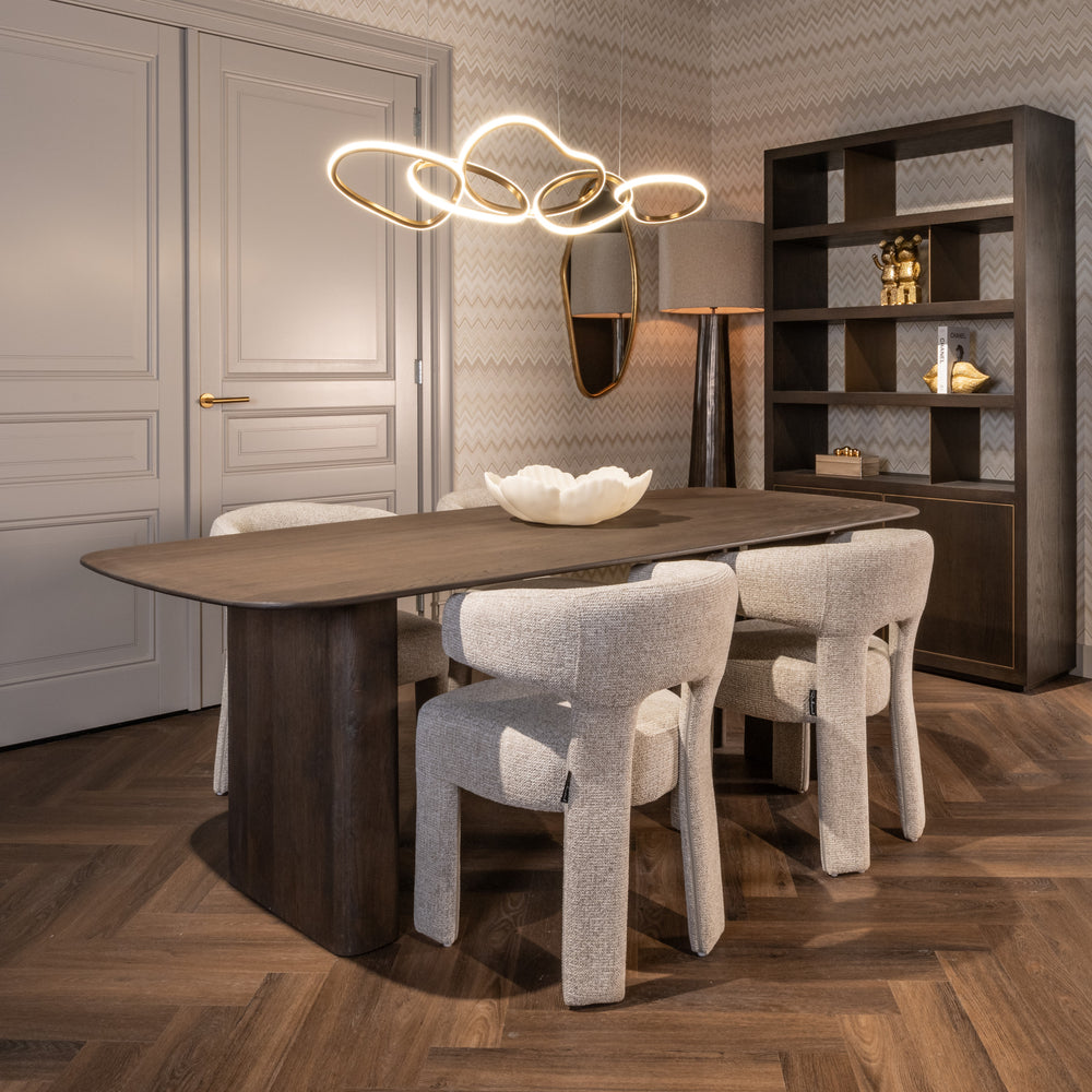 Masă dining Castello, smoked charcoal, 230 cm – ambient