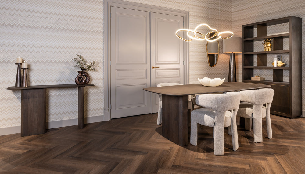 Masă dining Castello, smoked charcoal, 230 cm – ambient