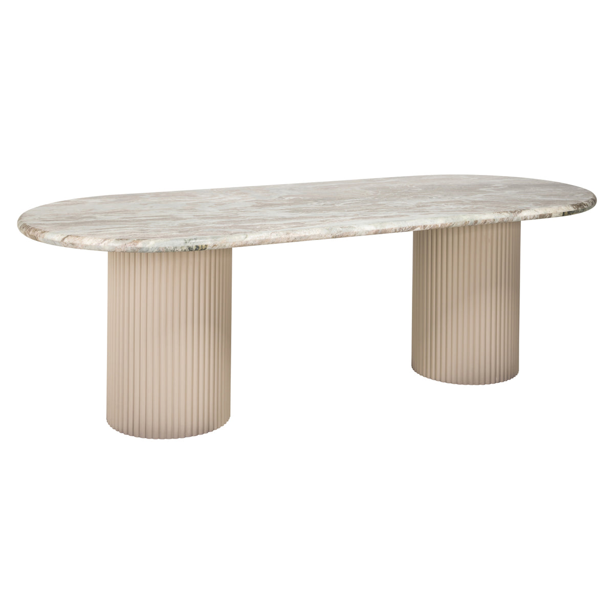 Masă dining Coronel, Blush bej, 240 cm