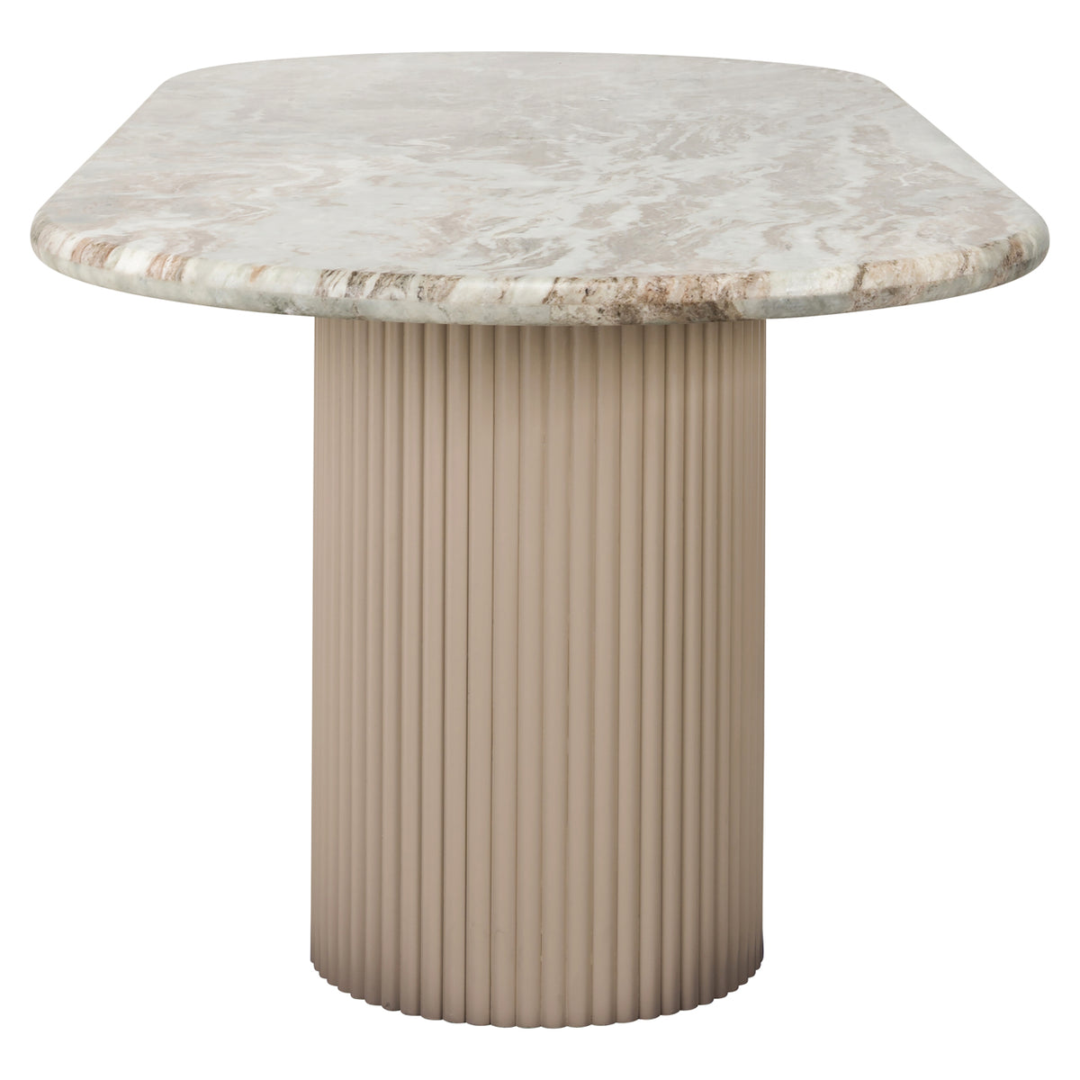 Masă dining Coronel, Blush bej, 240 cm