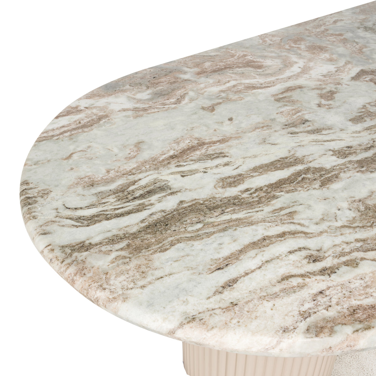 Masă dining Coronel, Blush bej, 240 cm