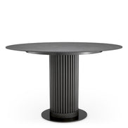 Masă dining de exterior Volterra, rotundă, finisaj bronz, ceramică gri