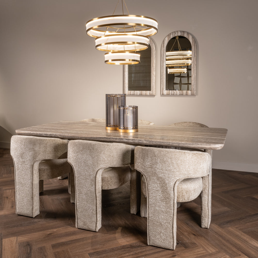 Masă dining Dulce, gri, 225 cm (denizly) – ambient