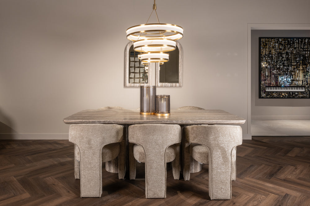 Masă dining Dulce, gri, 225 cm (denizly) – ambient