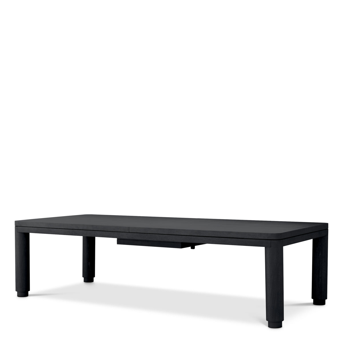 Masă dining extensibilă Atelier L, furnir de stejar gri cărbune