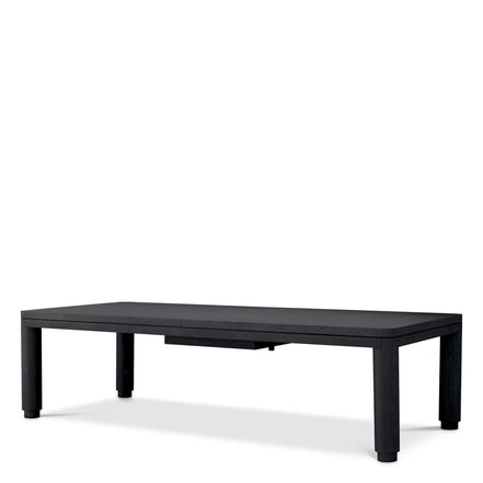 Masă dining extensibilă Atelier L, furnir de stejar gri cărbune