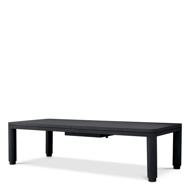 Masă dining extensibilă Atelier L, furnir de stejar gri cărbune