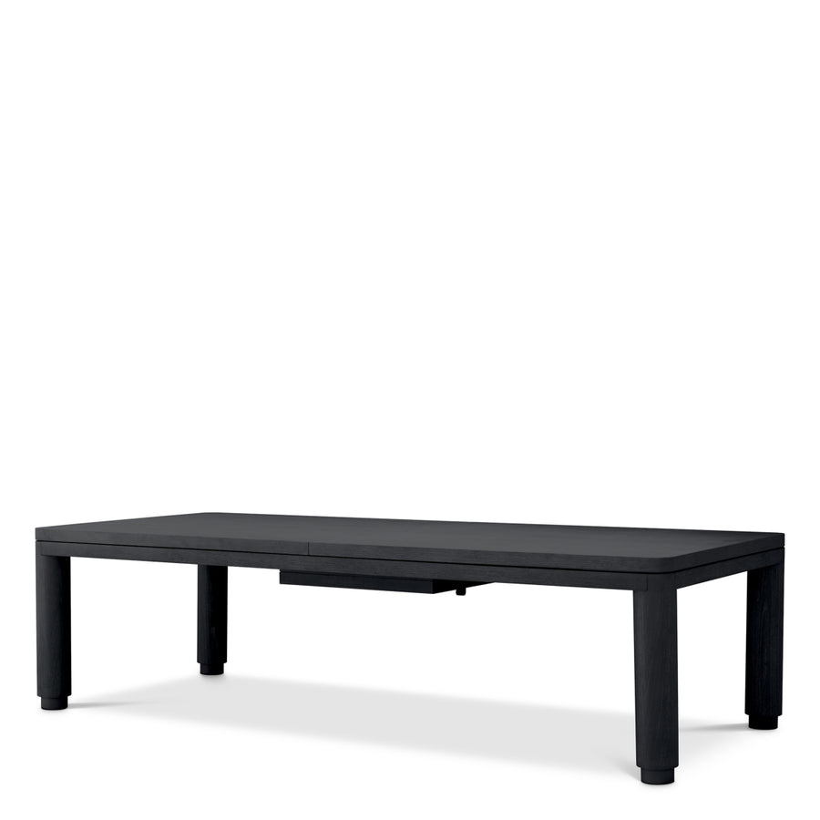 Masă dining extensibilă Atelier L, furnir de stejar gri cărbune