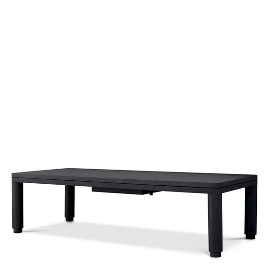 Masă dining extensibilă Atelier L, furnir de stejar gri cărbune