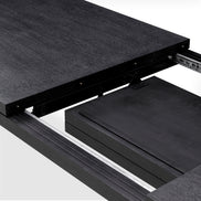 Masă dining extensibilă Atelier L, furnir de stejar gri cărbune