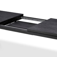 Masă dining extensibilă Atelier L, furnir de stejar gri cărbune
