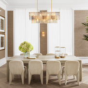 Masă dining extensibilă Atelier L, furnir de stejar spălat