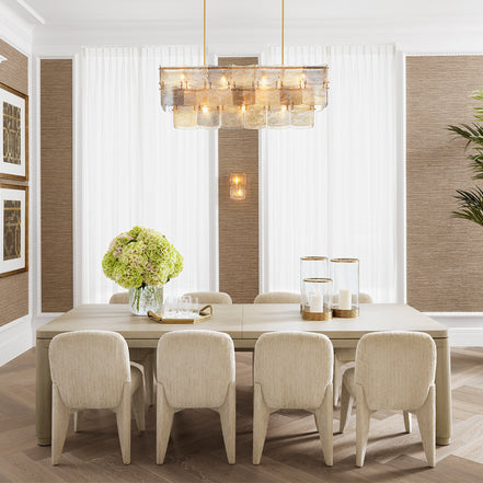 Masă dining extensibilă Atelier L, furnir de stejar spălat