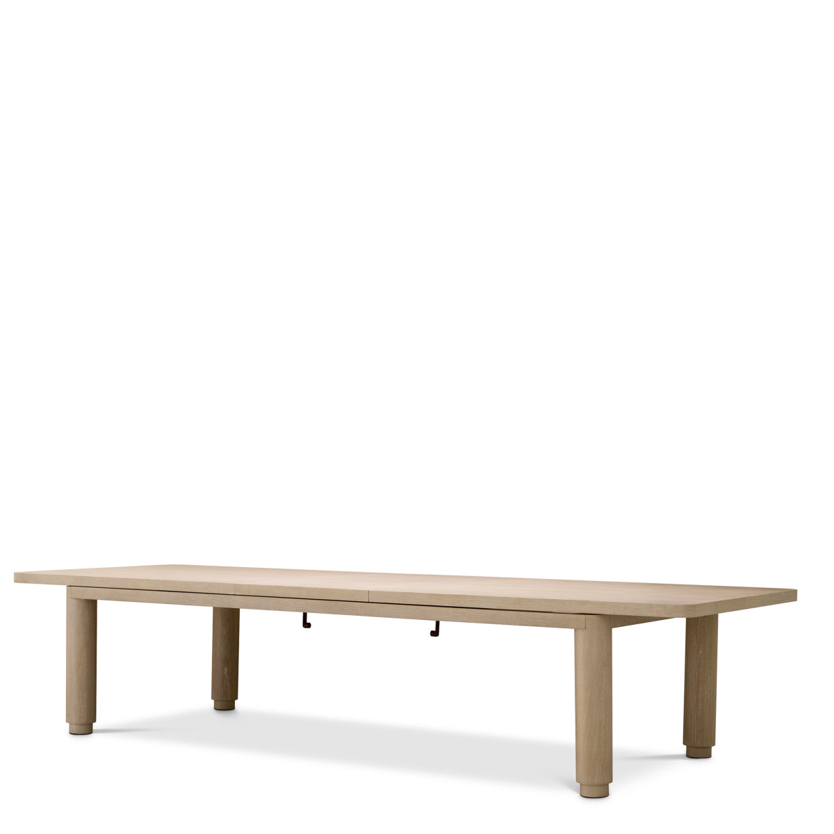 Masă dining extensibilă Atelier L, furnir de stejar spălat