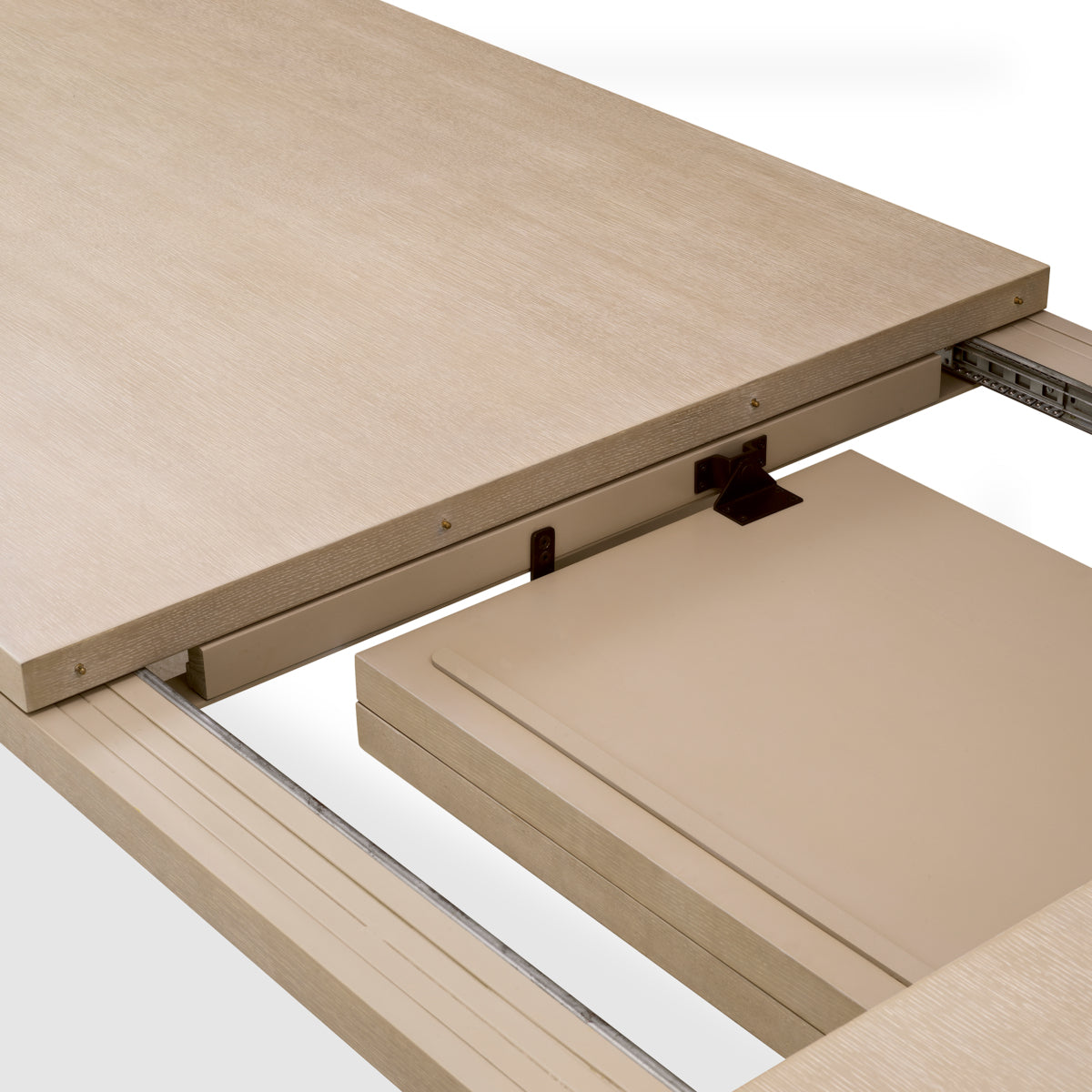Masă dining extensibilă Atelier L, furnir de stejar spălat