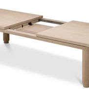 Masă dining extensibilă Atelier L, furnir de stejar spălat
