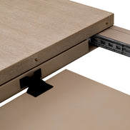Masă dining extensibilă Atelier L, furnir de stejar spălat