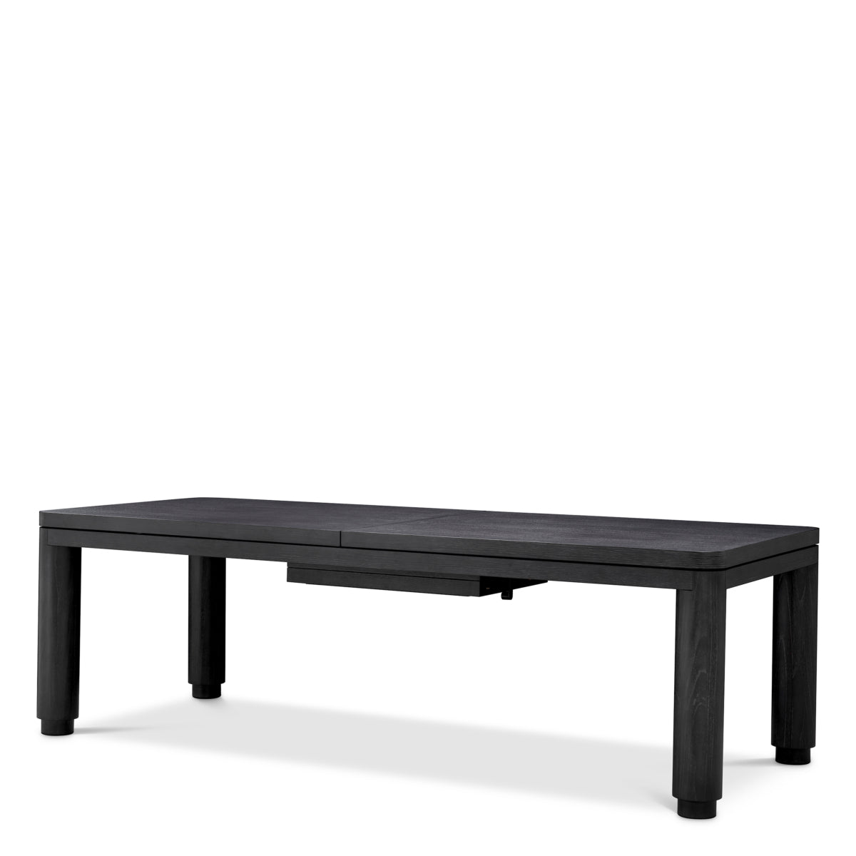 Masă dining extensibilă Atelier S, furnir de stejar gri cărbune