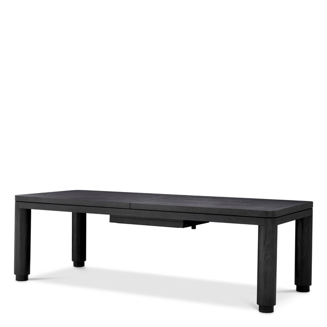 Masă dining extensibilă Atelier S, furnir de stejar gri cărbune