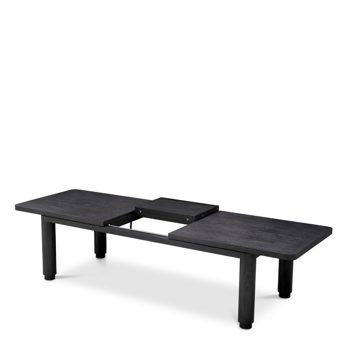 Masă dining extensibilă Atelier S, furnir de stejar gri cărbune