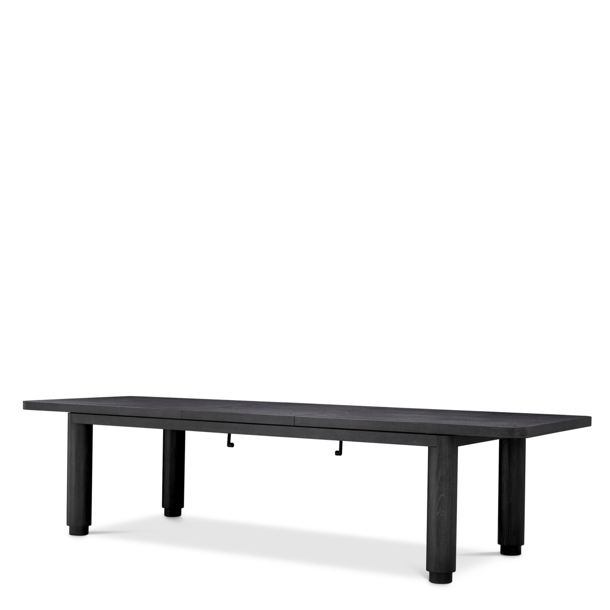 Masă dining extensibilă Atelier S, furnir de stejar gri cărbune
