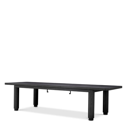 Masă dining extensibilă Atelier S, furnir de stejar gri cărbune