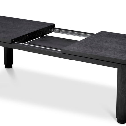Masă dining extensibilă Atelier S, furnir de stejar gri cărbune