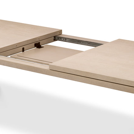 Masă dining extensibilă Atelier S, furnir de stejar spălat