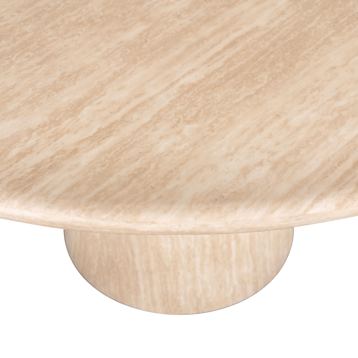 Masă dining Fictus, bej, Ø 140 cm