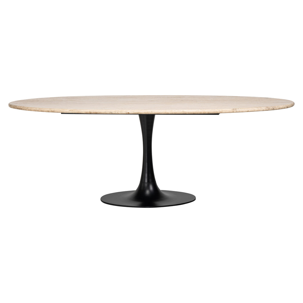 Masă dining Hampton, negru, oval, 230 cm