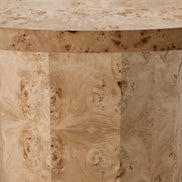 Masă dining Kingsgrove, furnir de mappa burl maro deschis
