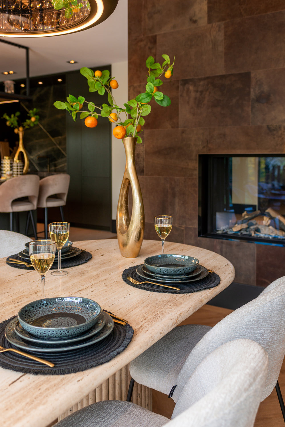 Masă dining La Cantera, bej, 240 cm – ambient