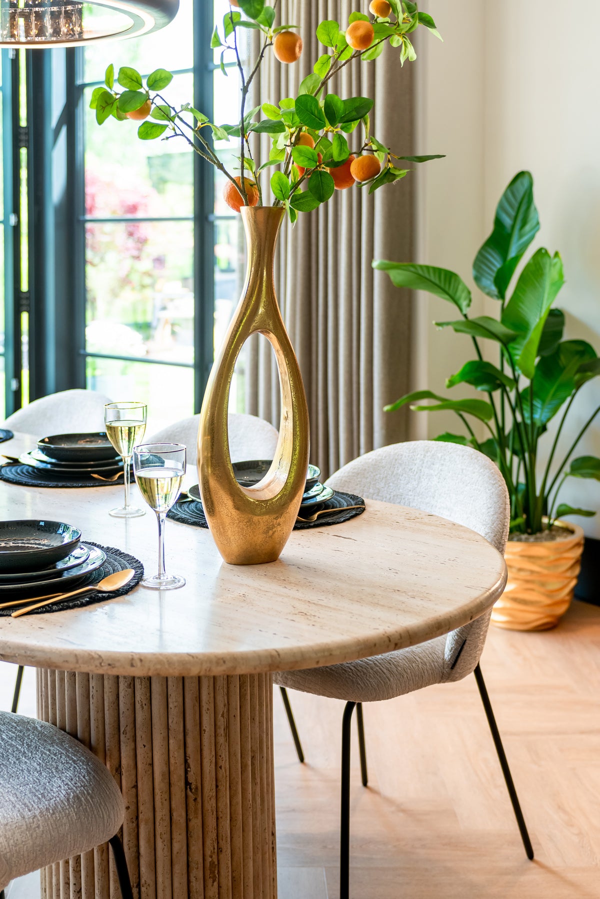 Masă dining La Cantera, bej, 240 cm – ambient