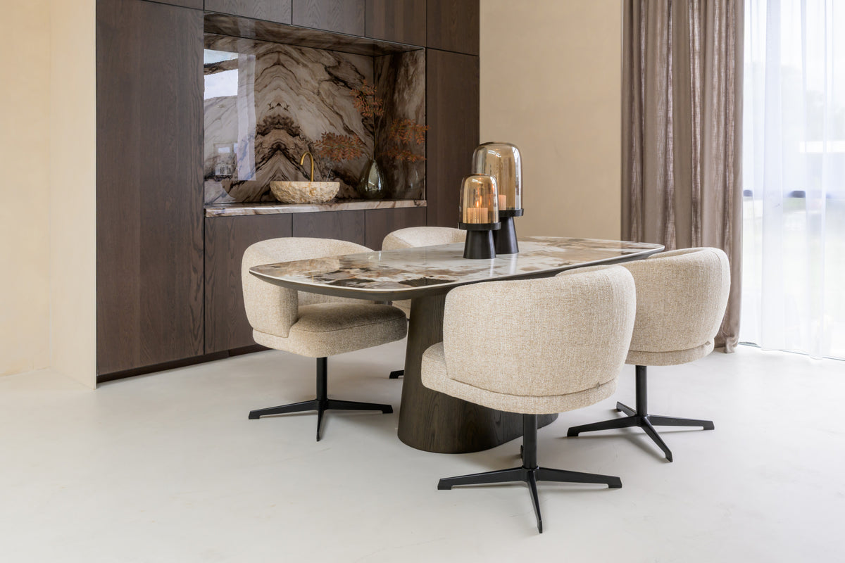 Masă dining Langford, maro, 200 cm – ambient