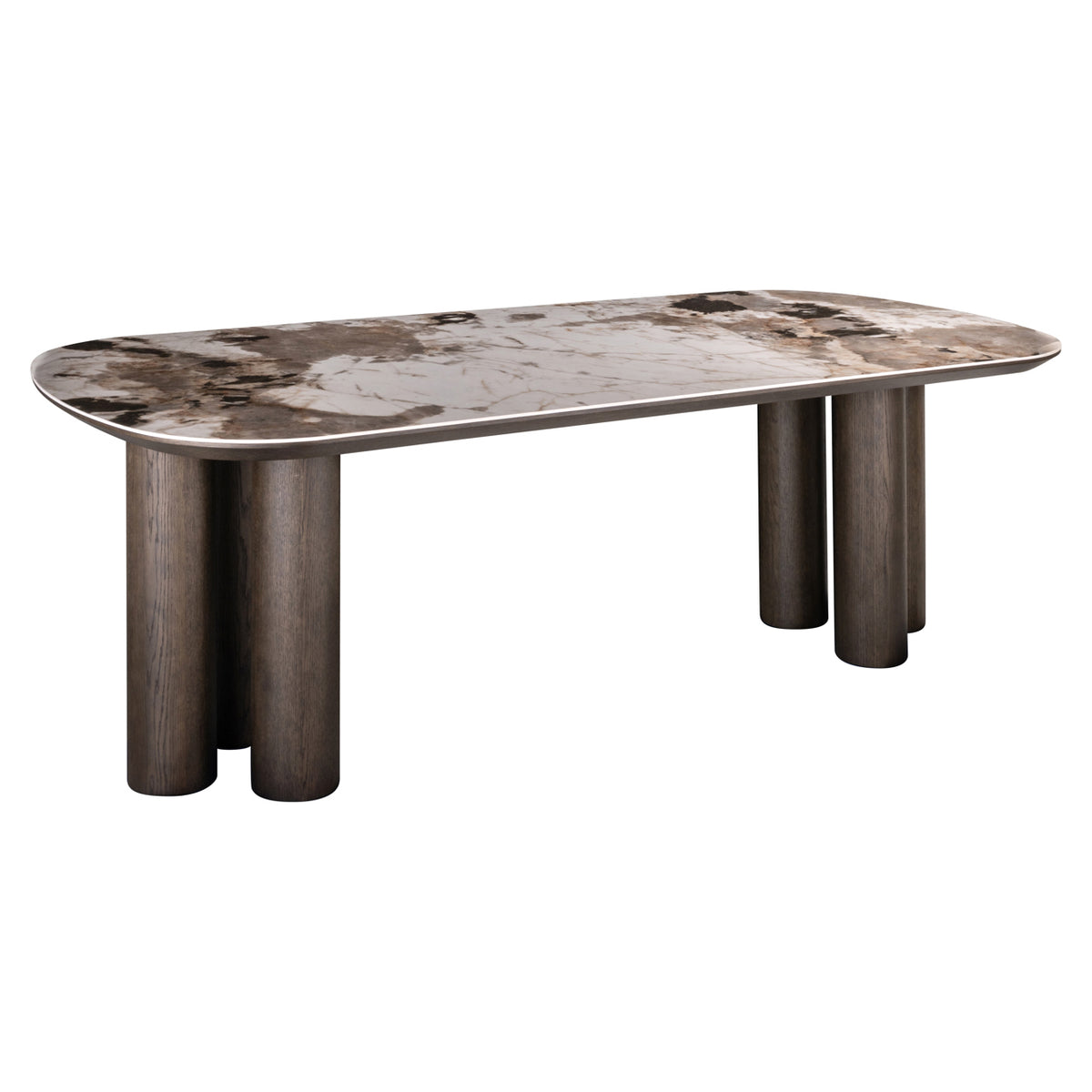 Masă dining Langford, maro, 230 cm