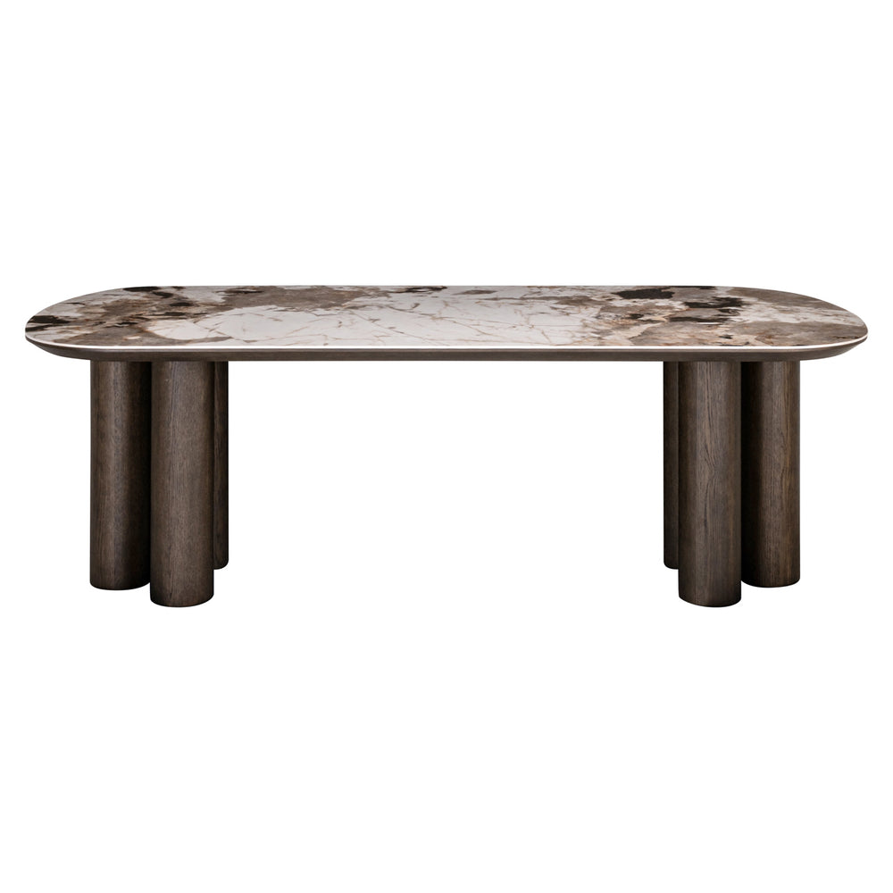 Masă dining Langford, maro, 230 cm