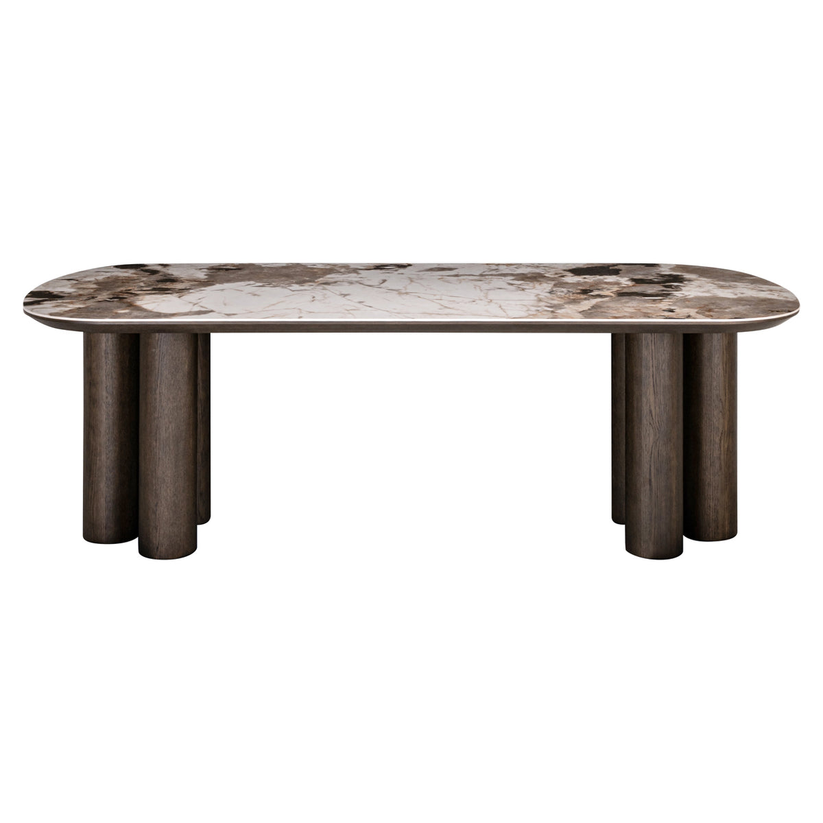 Masă dining Langford, maro, 230 cm