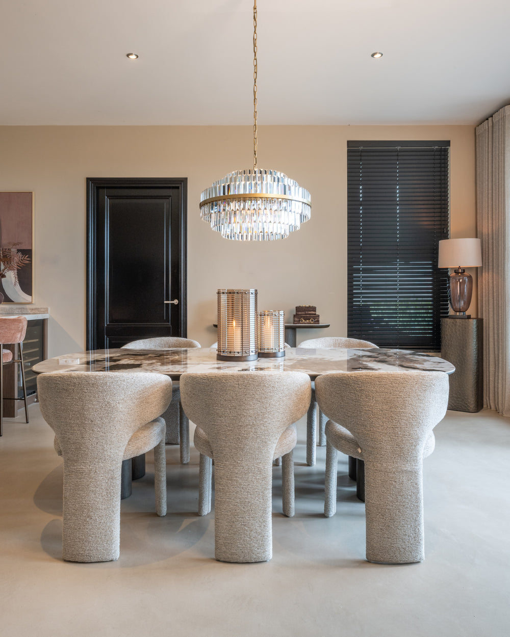 Masă dining Langford, maro, 230 cm – ambient