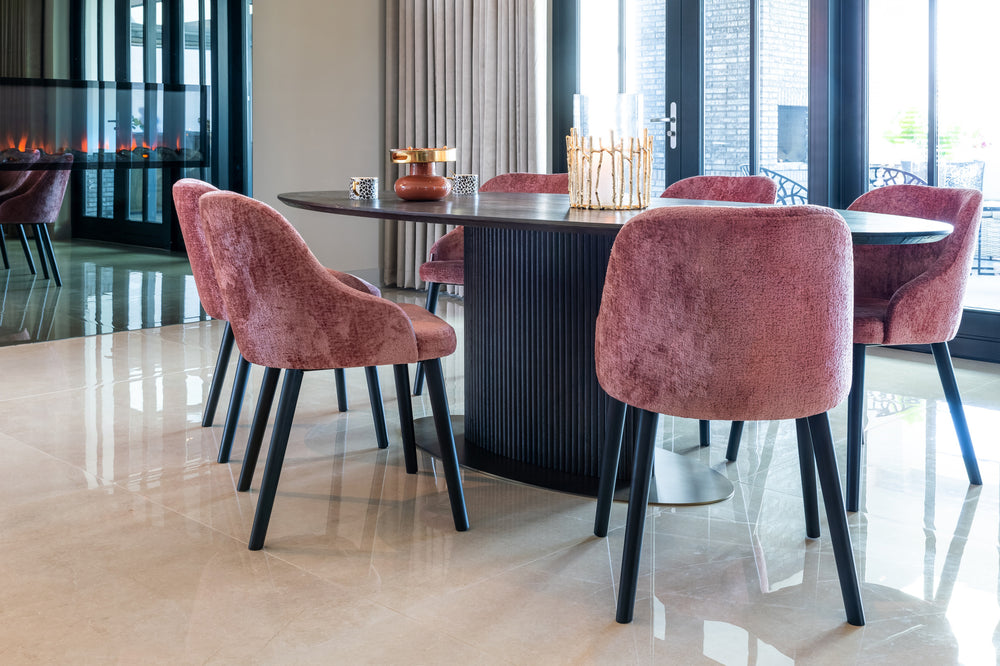 Masă dining Luxor, maro, oval, 235 cm – ambient