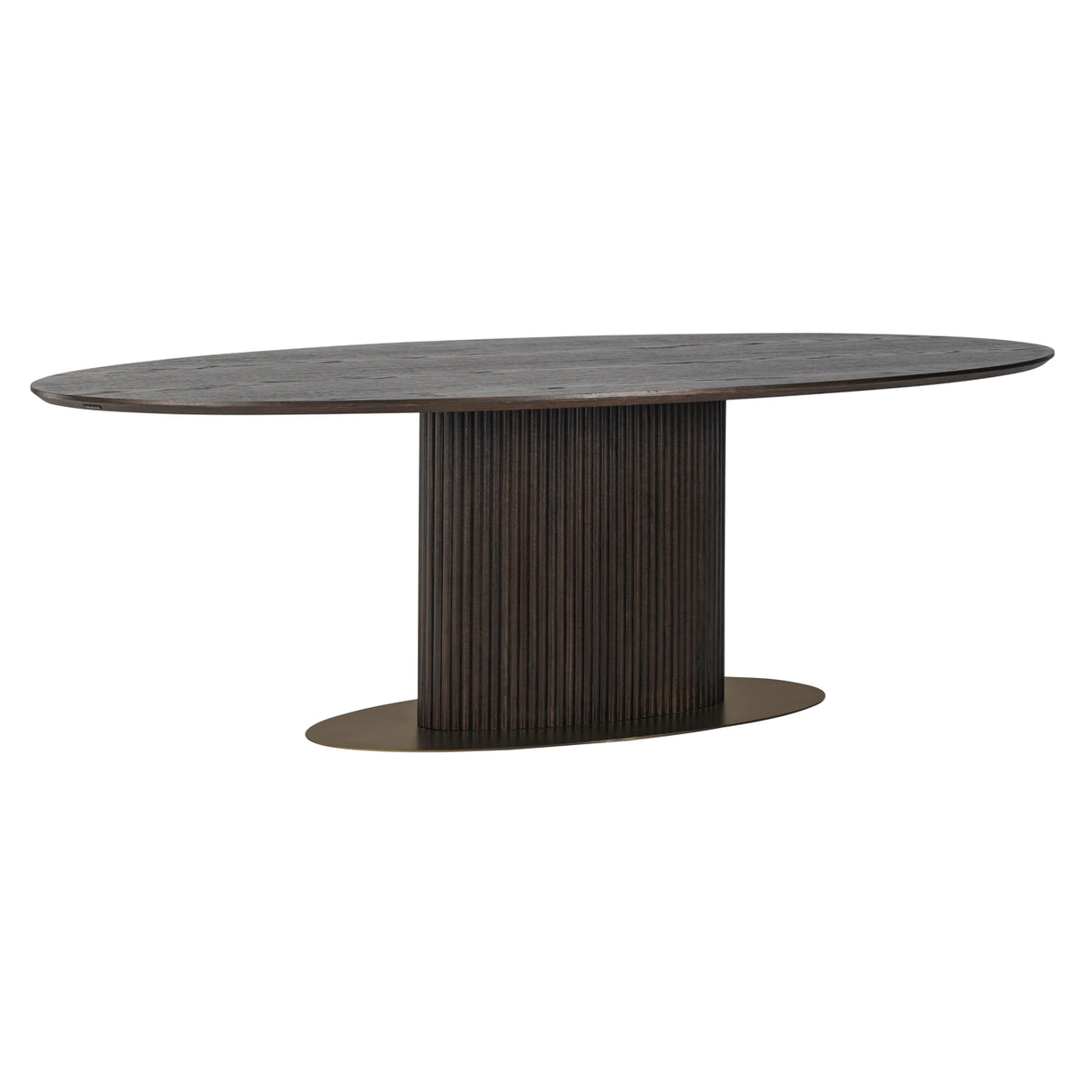 Masă dining Luxor, maro, oval, 300 cm